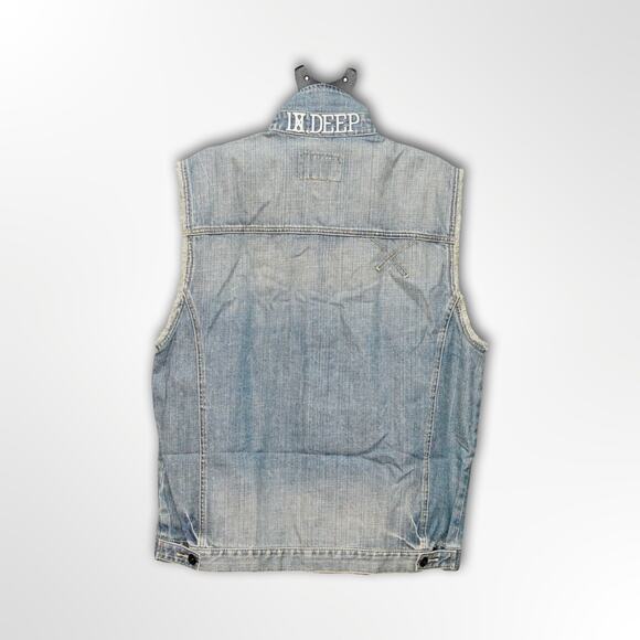 10.Deep Men's Premium Trucker Blue Denim Vest - XL - Picture 6 of 8